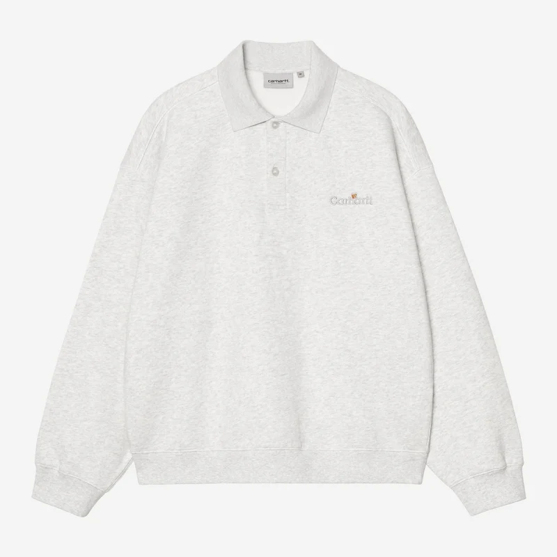 Carhartt WIP Herr WIP Label Pikétröja | Ash Heather