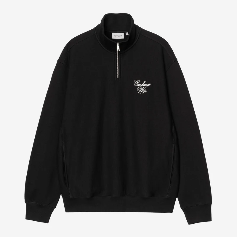 Carhartt WIP Herrtröja med lång dragkedja | Svart