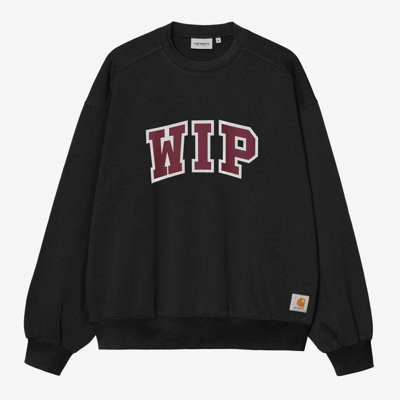 Carhartt WIP Herr WIP III Sweatshirt | Svart Kraftig Stentvättad
