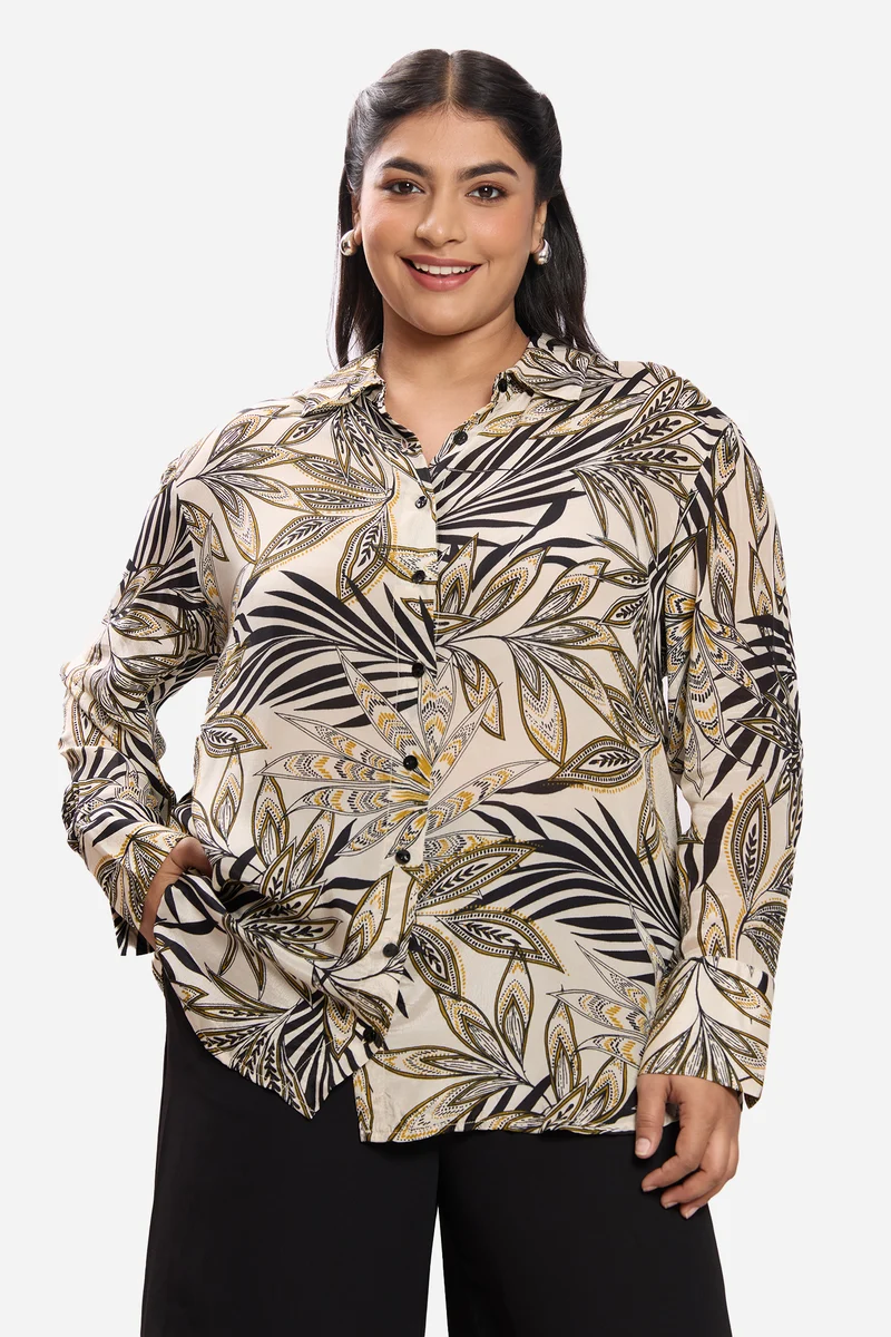 Izabela|100% Viscose Georgette Satin Shirt