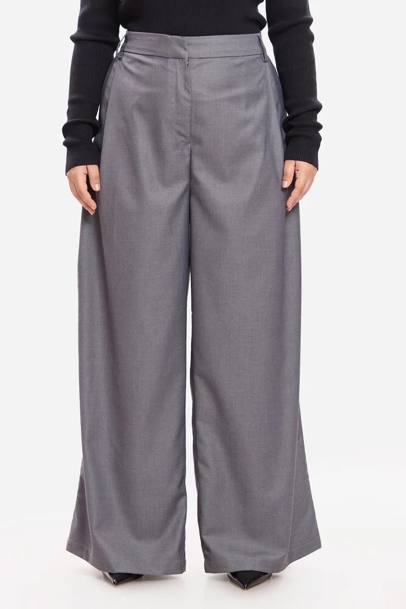 Inna|Cotton Pleated Trousers