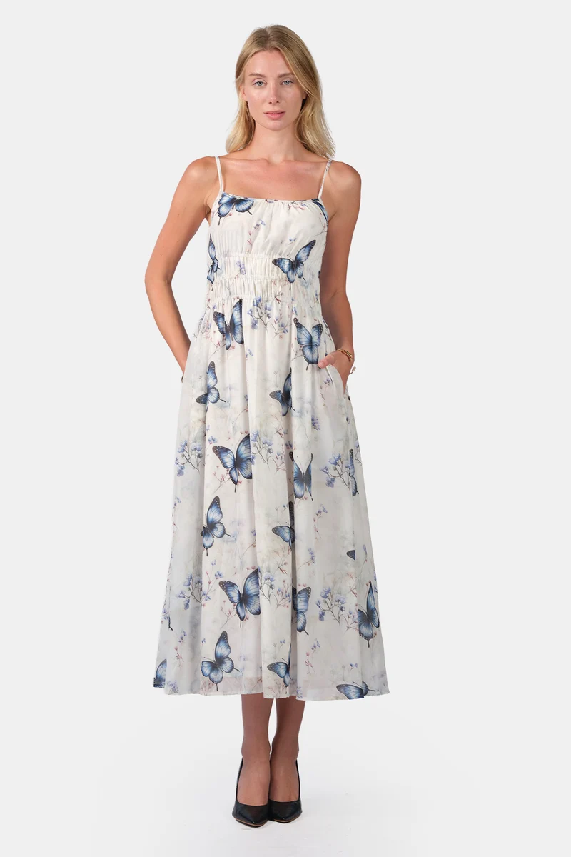 Olev|100% Poly Strappy Maxi Dress