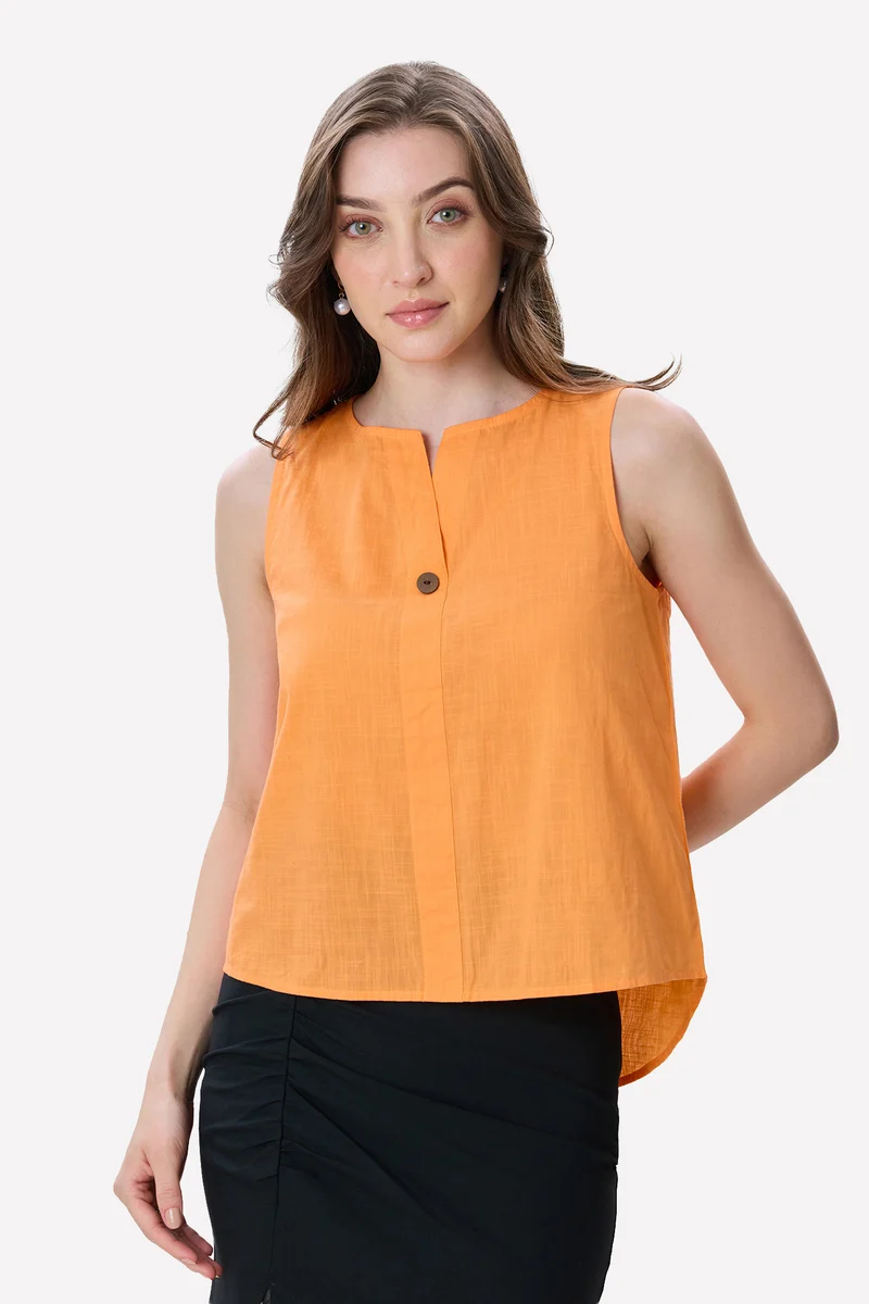 Jess|100% Cotton High-Low Top