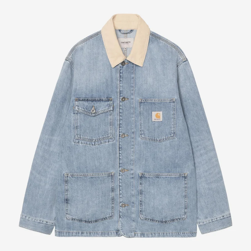 Carhartt WIP Warren Chore jacka herr | Blå, dusty Hamilton Brown