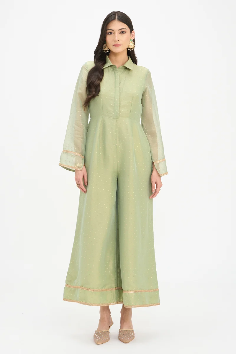 Bhairavi|100% Viscose Wide Leg Jumpsuit