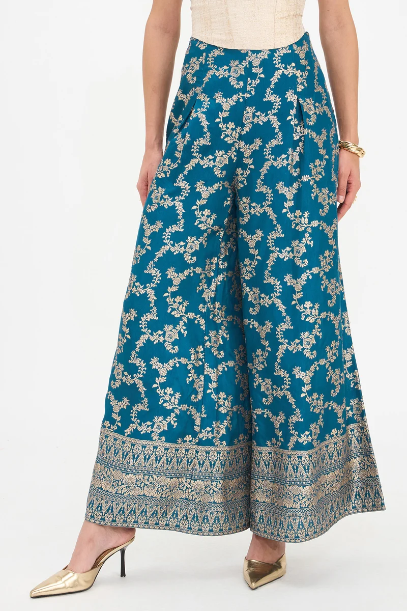 Tandavi|100% Viscose Flared Plazzo Pants