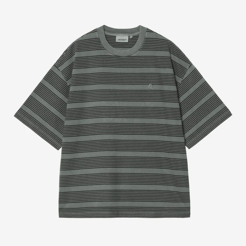 Carhartt WIP Randig T-shirt med Hanson-motiv för män | Grönkålsgrön