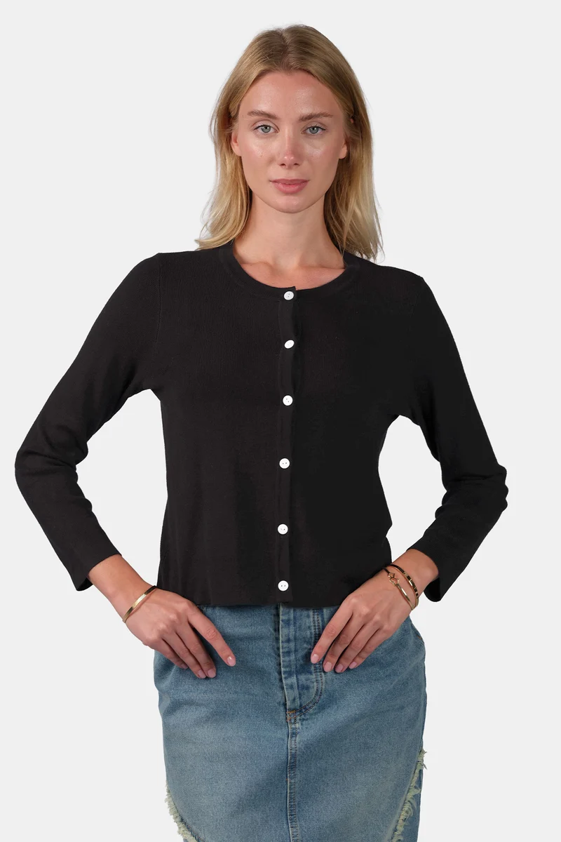 Ariey|Viscose Button Down Knit Cardigan
