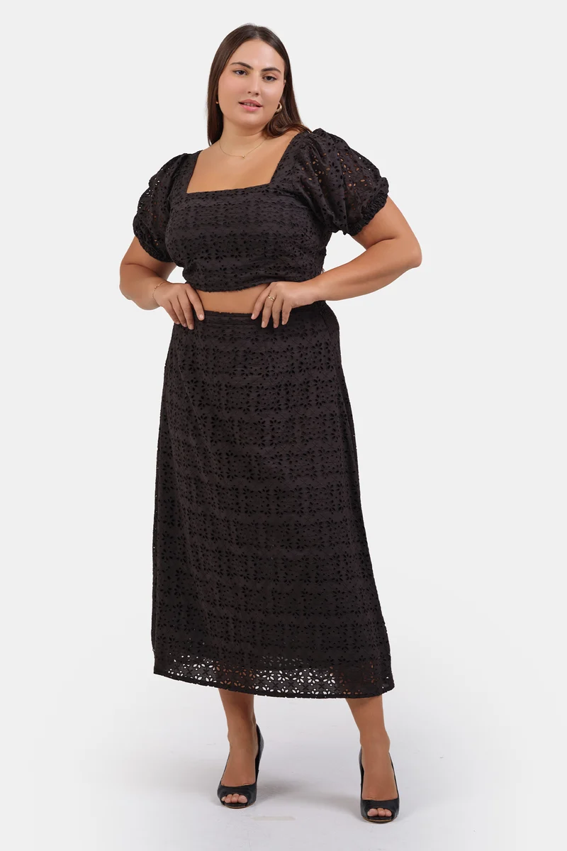 Melis Co-Ord|100% Cotton Schiffli Co-Ord Set