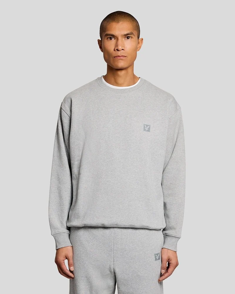 Lyle & Scott Herr Lounge Rund Halsad Sweatshirt | Ljusgrå Marl