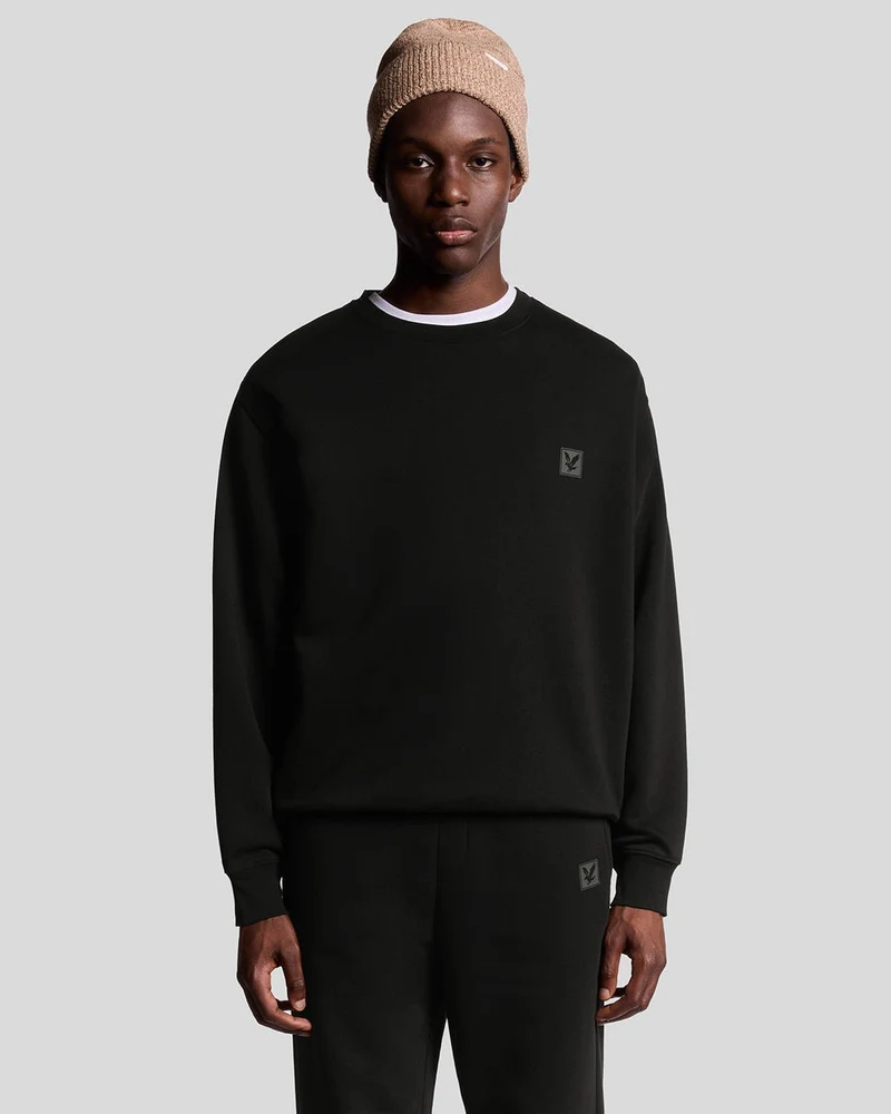 Lyle & Scott Herr Lounge-tröja med rund hals | Jet Black