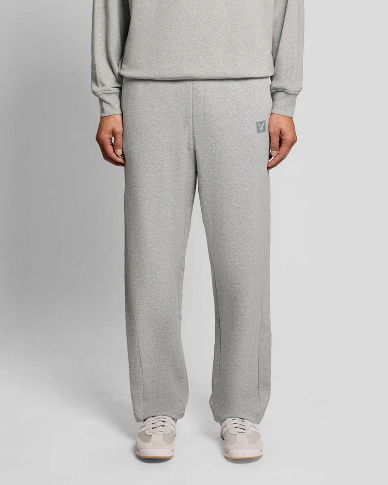 Lyle & Scott Herr Lounge Joggingbyxor med raka ben | Ljusgrå melerad