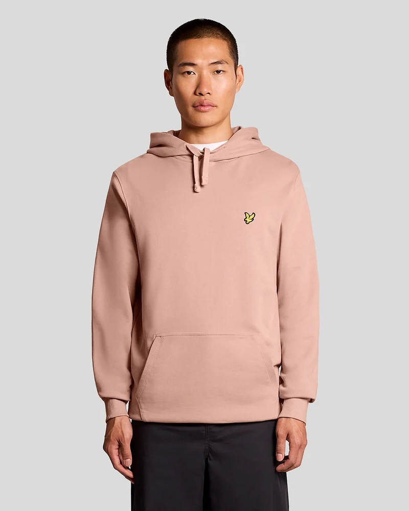 Lyle & Scott Herr Loopback Bomullströja | Rosa Grapefrukt
