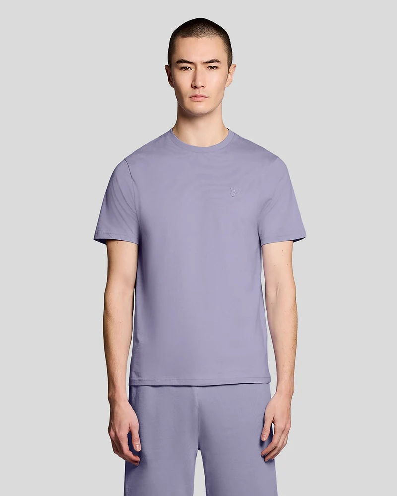 Lyle & Scott Herr Superfin Bomulls-T-shirt | Blommig Violett