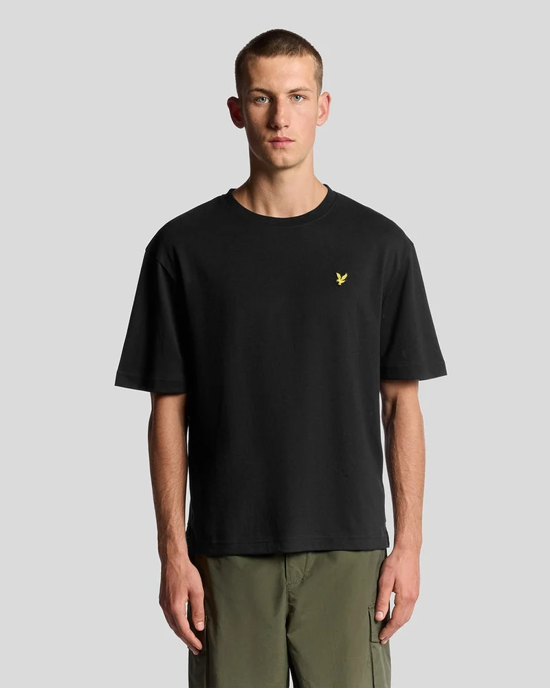 Lyle & Scott Herr Ultramjuk Bomullsblandad T-shirt | Svart