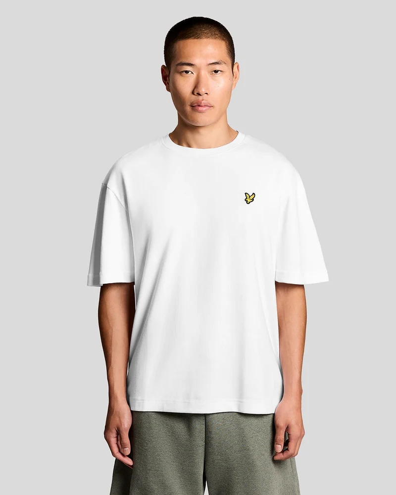 Lyle & Scott Herr Ultramjuk Bomullsblandad T-shirt | Vit