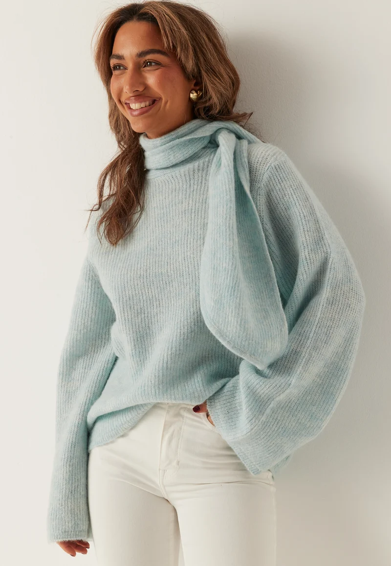 Slflulu Ls Bow Knit