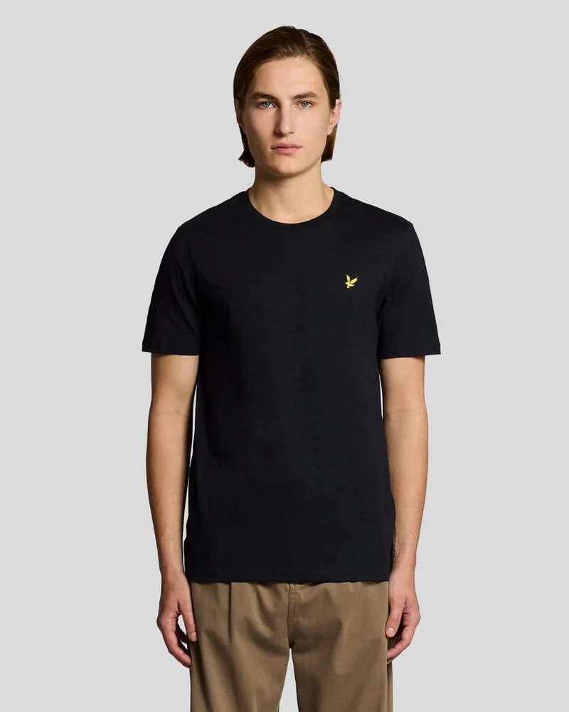 Lyle & Scott Herr T-shirt i fin bomull | Kolsvart