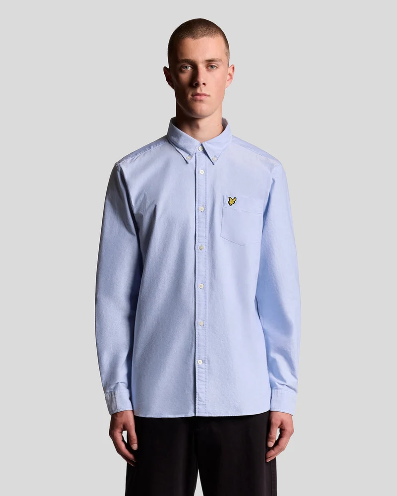 Lyle & Scott Herrskjorta i bomull med knappar | Riviera