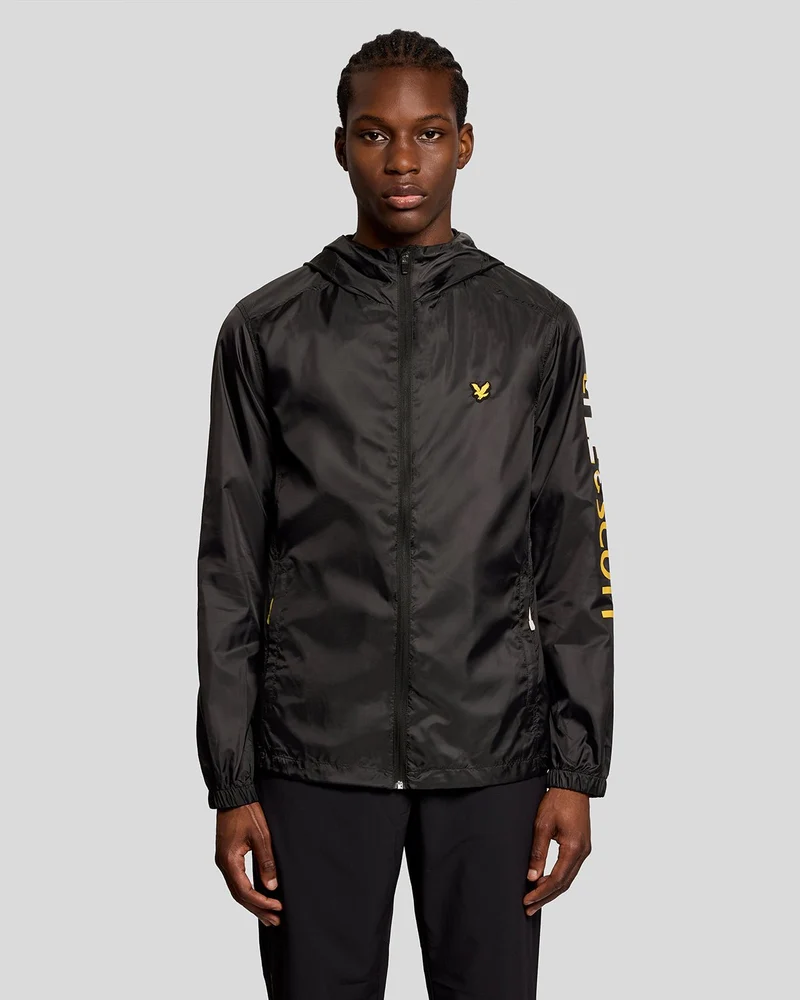 Lyle & Scott Lättviktsträningsjacka för män | Jet Black