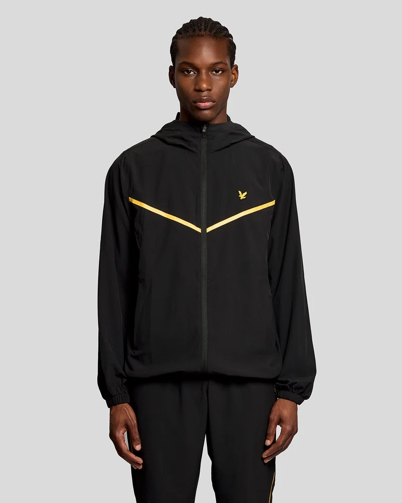 Lyle & Scott Randig träningsjacka för män | Jet Black