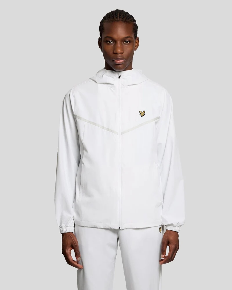 Lyle & Scott Randig träningsjacka för män | Vit