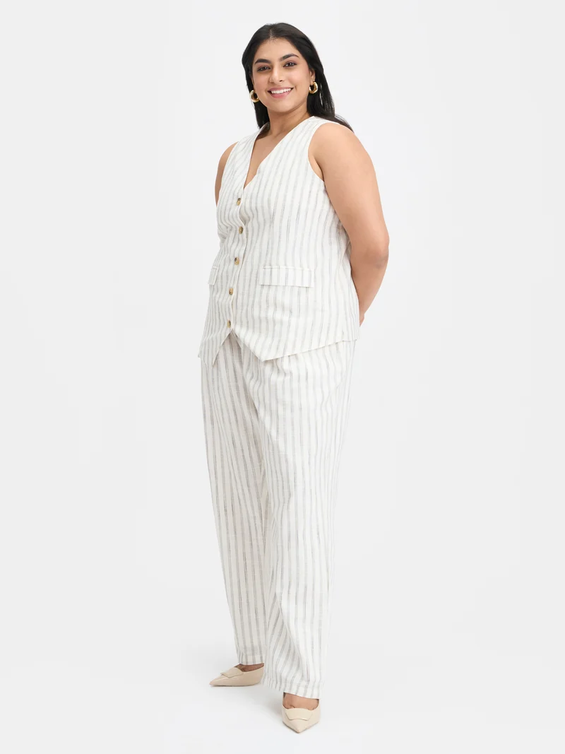 Delany Btc Co-Ord|100% Cotton Striped Formal Co-Ord Set