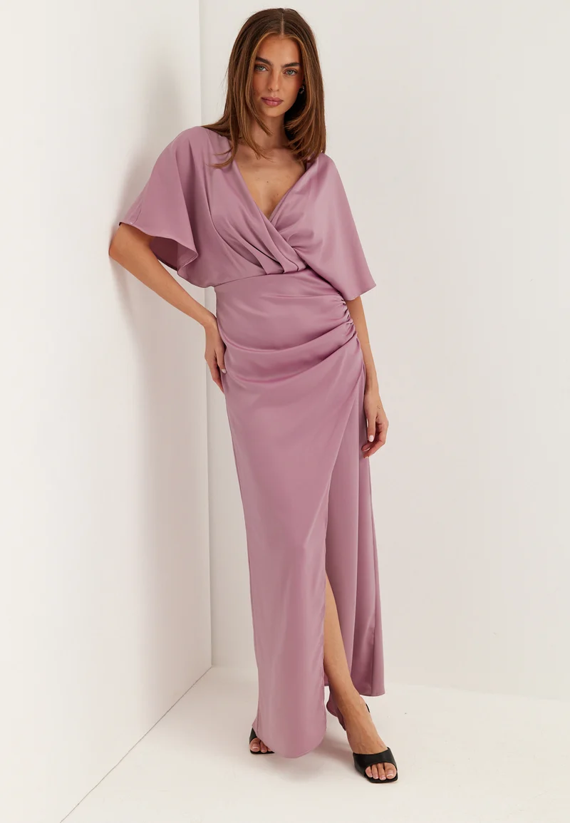 Wrap Satin Gown