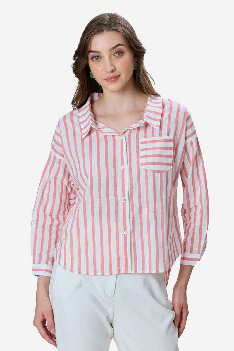 Fern|100% Cotton Drop Shoulder Shirt