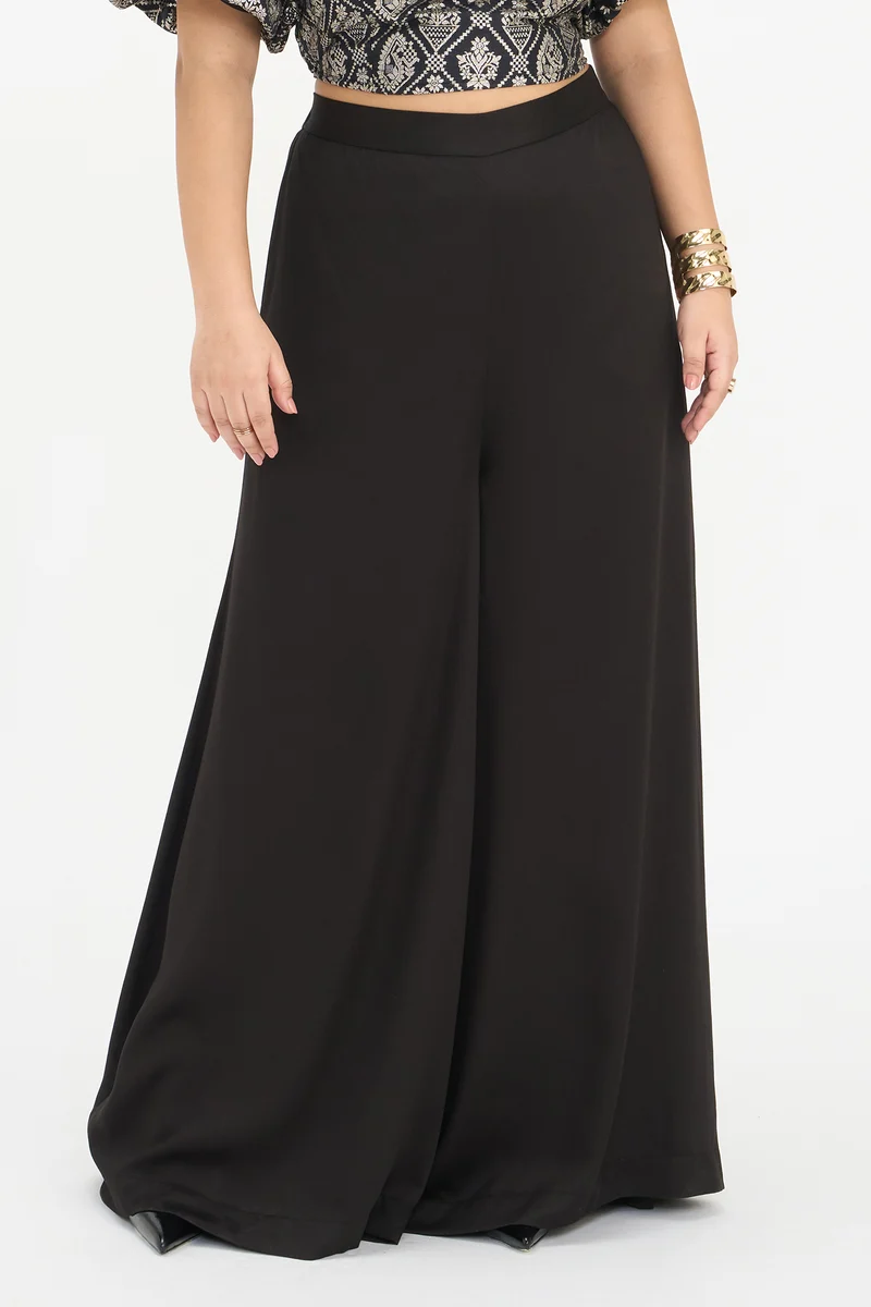 Bulbul|100% Viscose High-Rise Flared Pants