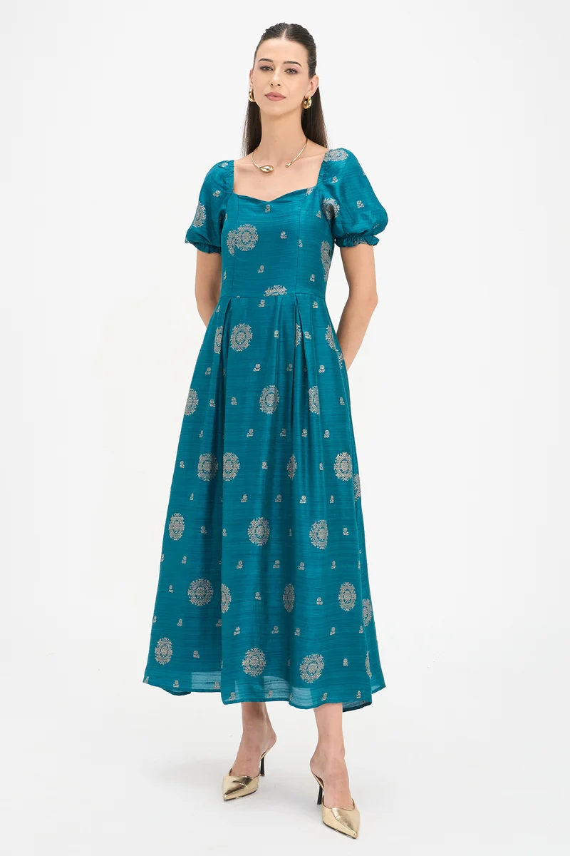 Madhavi|100% Viscose Corset Maxi Dress