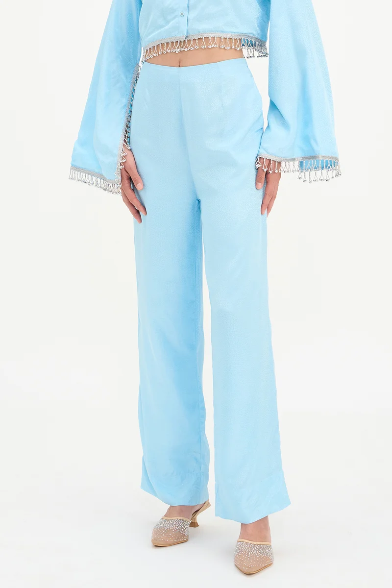 Megha Pant|100% Viscose Hollywood Wide Leg Pant