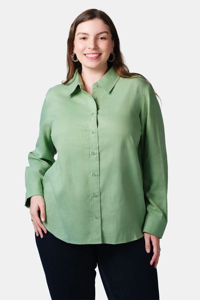 Zeyna|Lyocell Button-Down Shirt