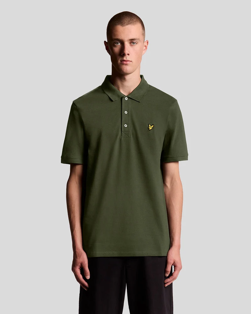 Lyle & Scott Herr Bomullspolo | Olivgrön