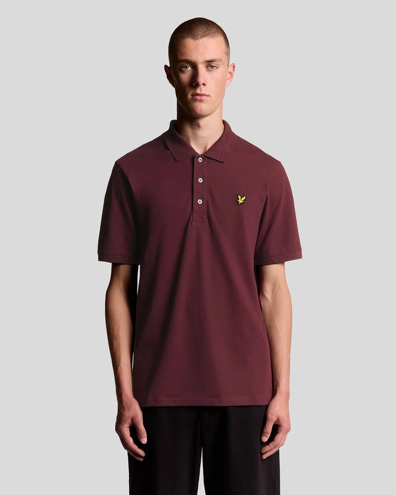 Lyle & Scott Herr Bomullspolo | Vinröd