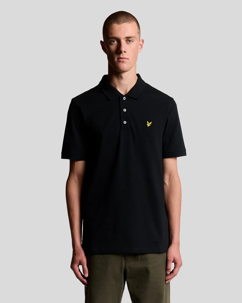Lyle & Scott Herrbomullspolo | Kolsvart