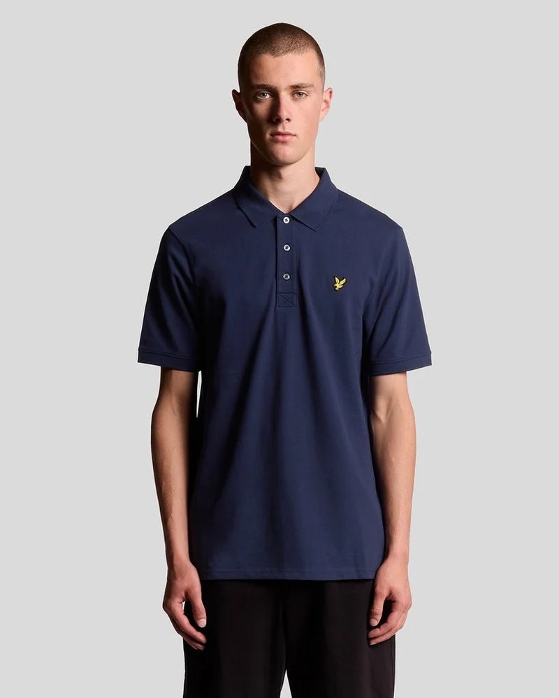 Lyle & Scott Herrbomullspolo | Marinblå