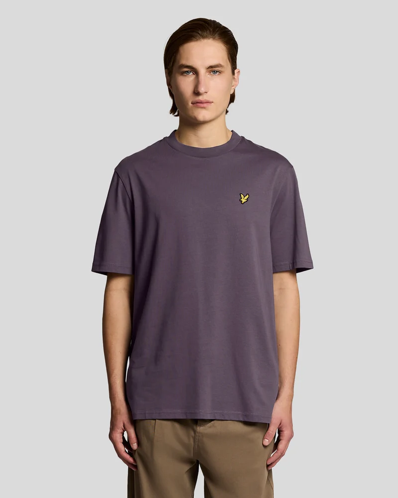 Lyle & Scott Herr T-shirt med rund hals och överdimensionerad bomull | Graystone