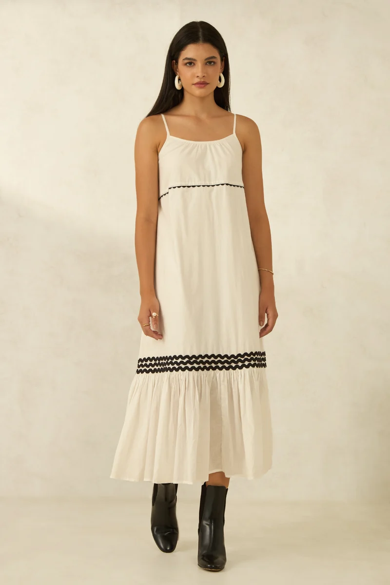 Kehlani|100% Cotton Tiered Maxi Dress