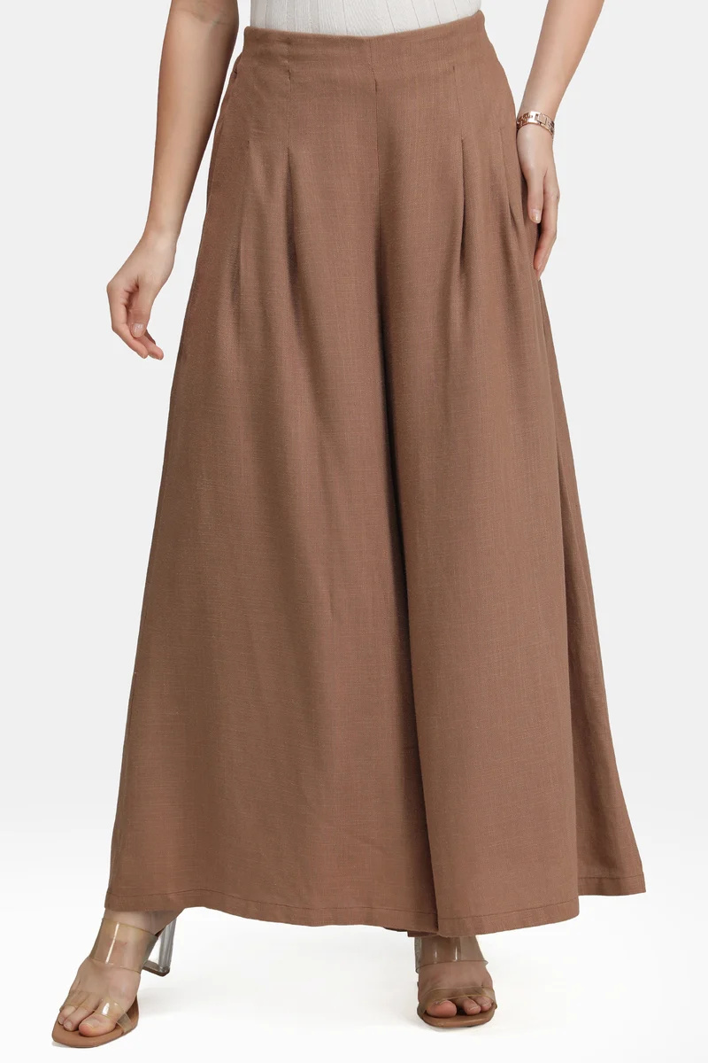 Perra|Linen High-Waist Flared Pant
