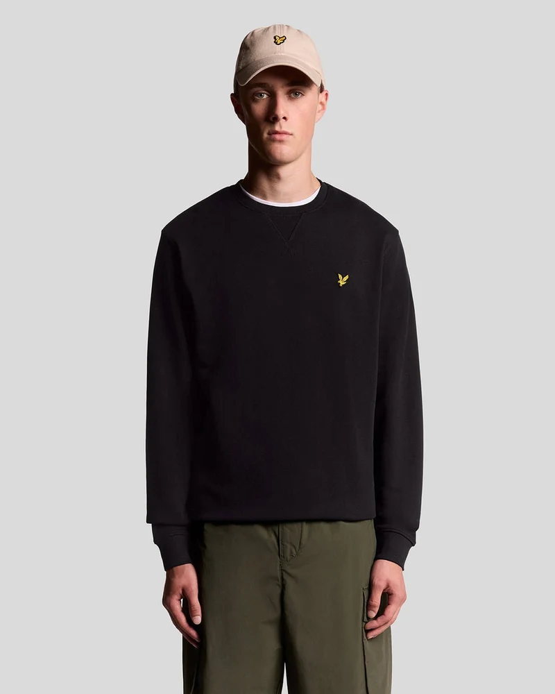 Lyle & Scott Herrtröja med rund hals | Jet Black