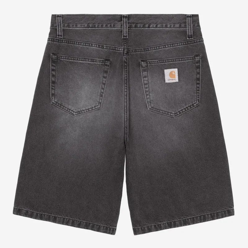 Carhartt WIP Herr Landon Denimshorts | Svarta Slitna Blekta