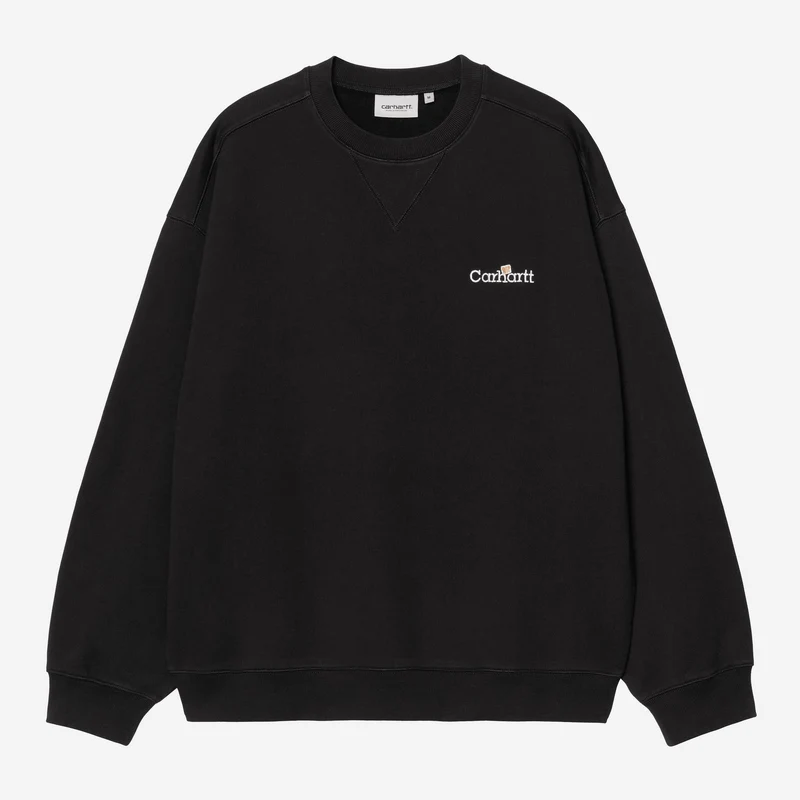 Carhartt WIP Herr WIP Label Sweatshirt | Svart