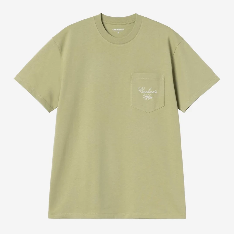 Carhartt WIP Herr T-shirt med långa fickor | Mjukgrön / Vit