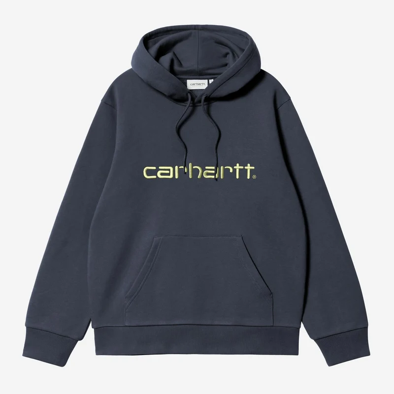 Carhartt WIP Herr Carhartt Hoodie | Djup Natt / Mild Grön