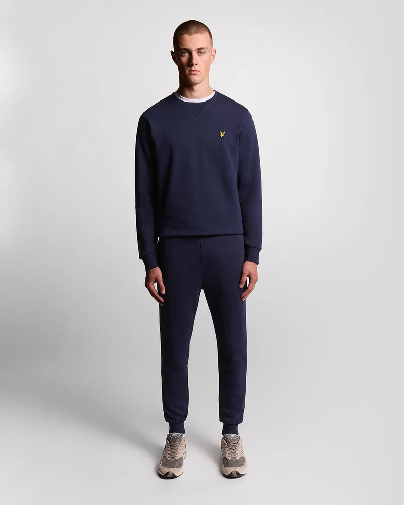 Lyle & Scott Herr Skinny Fit Bomull Joggingbyxor | Marinblå
