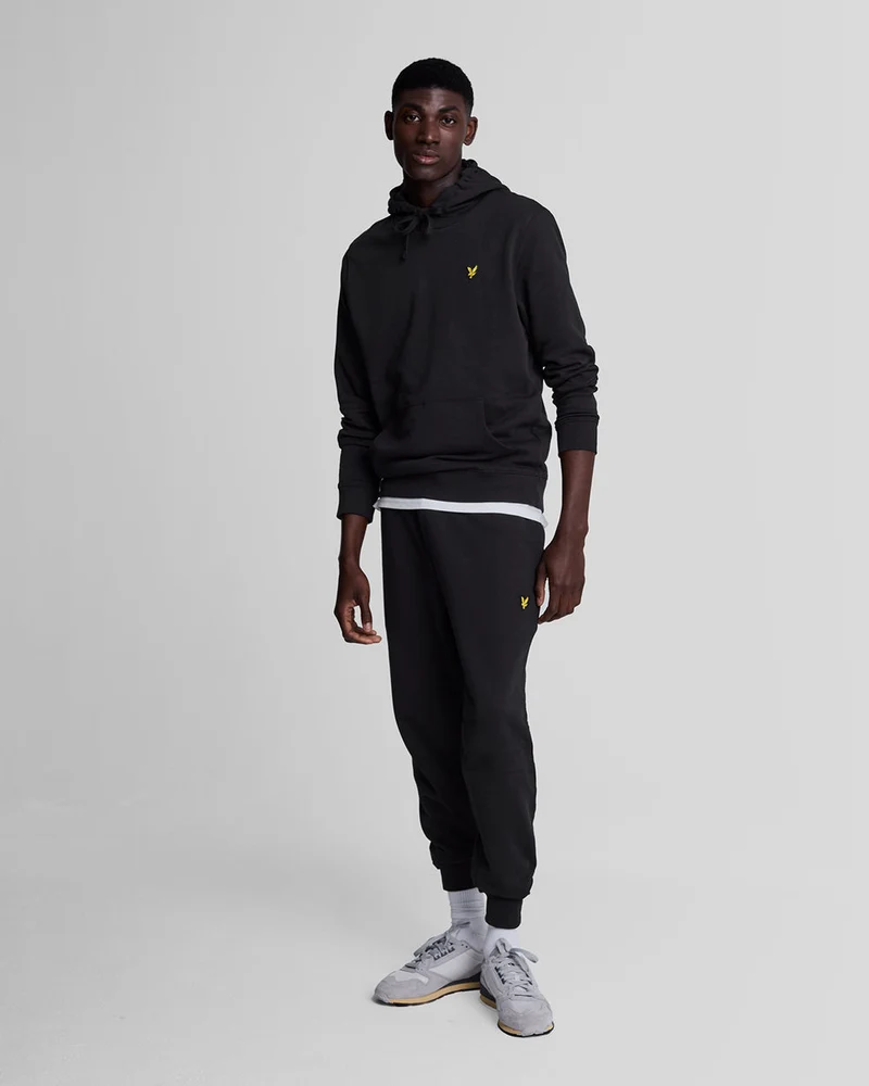 Lyle & Scott Herr Skinny Fit Bomull Joggingbyxor | Kolsvart