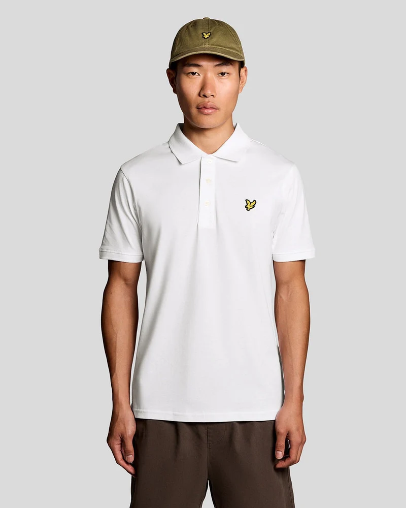Lyle & Scott Herrpolo i bomull | Vit