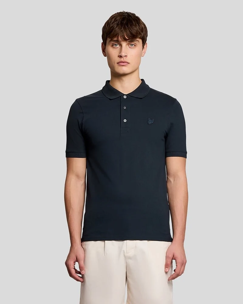 Lyle & Scott Herr Superfin Bomullspolo | Mörk Marinblå