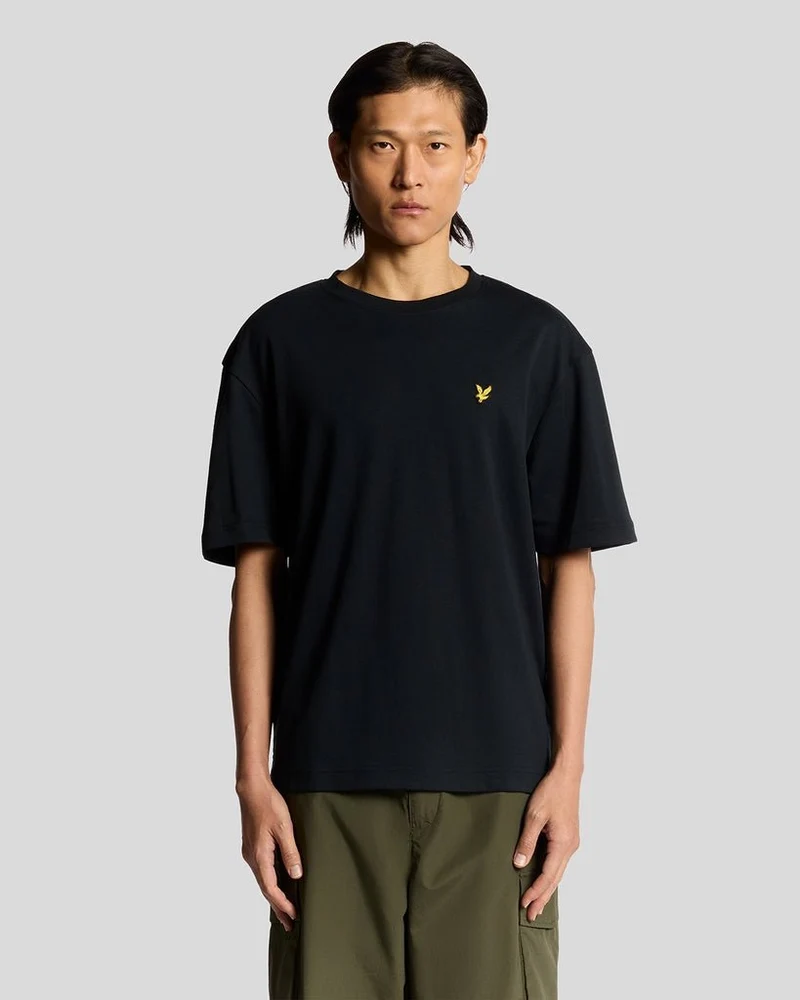 Lyle & Scott Herr ultramjuk bomullsblandad t-shirt | Mörk marinblå